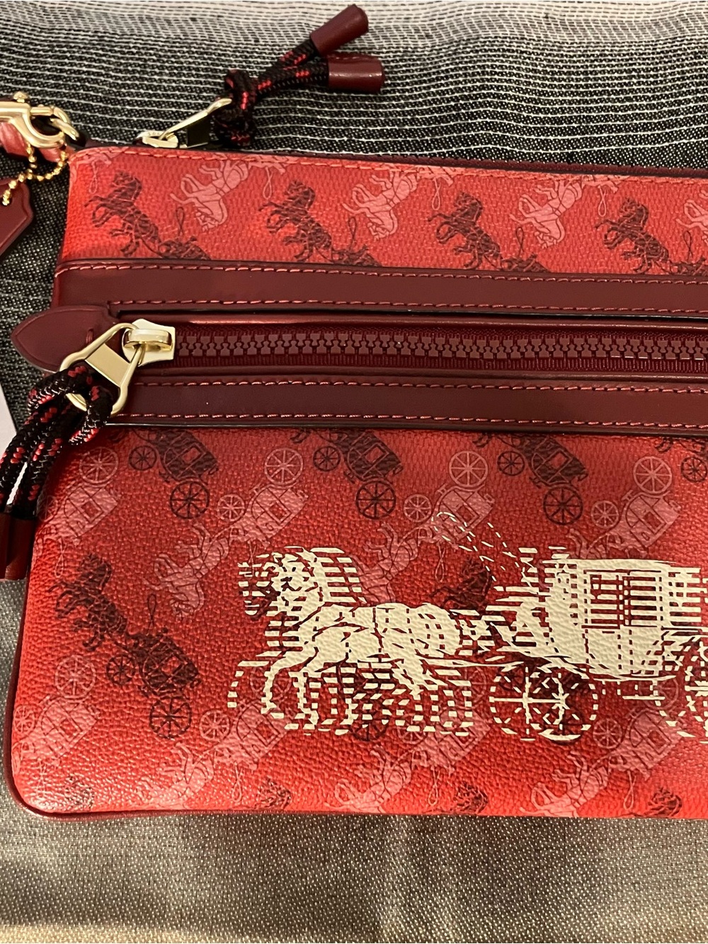 Coach Red Horse-and-Carriage Clutch